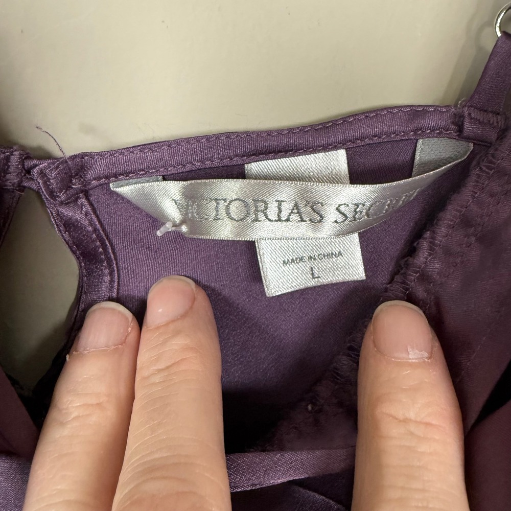 Victoria's Secret Purple Slip Dress Chemise Large - Picture 3 of 9